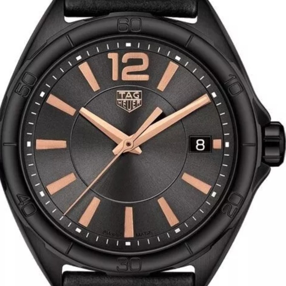 New Tag Heuer WBJ1314.FC8230 Formula 1 Midsize Womens Black Watch Leather Gold - Picture 3 of 13